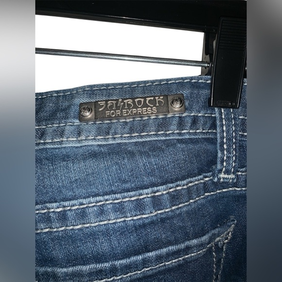 Express Vintage ReRock Dark Faded Wash Low Rise Skinny Jean Size 6 - Picture 6 of 8